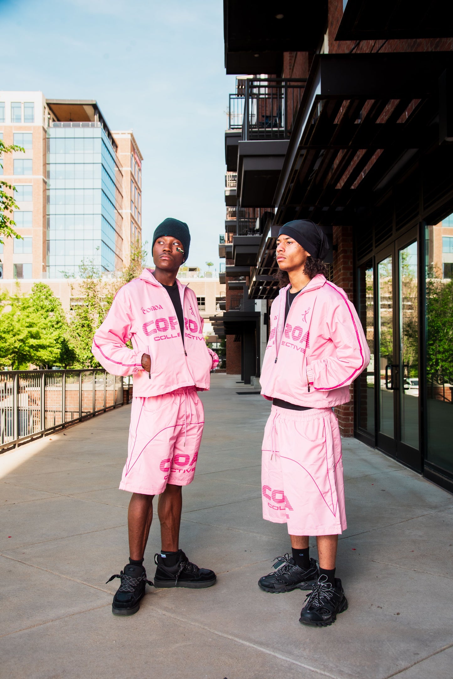 Kingdom Pink Windbreaker Shorts