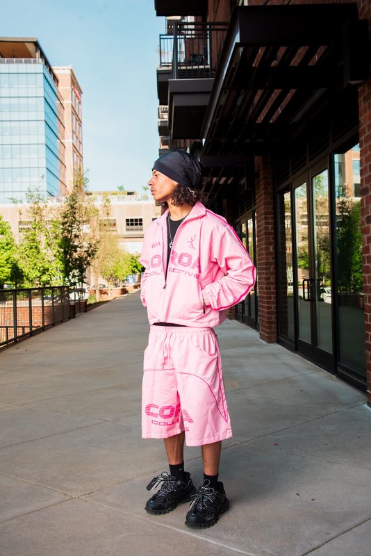 Kingdom Pink Windbreaker Shorts
